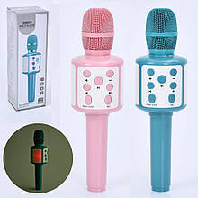 Мікрофон 9963A 26,5см, акум, світло, регулятор гучності, Bluetooth, USBзарядне, 2 кольори, в кор-ці, 10-29,5-8,5см