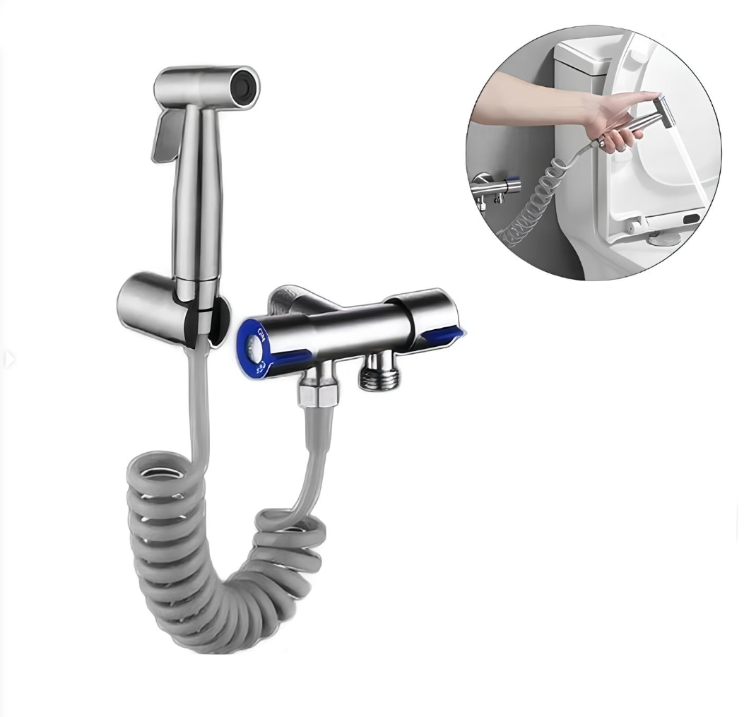 Набір для гігієнічного душу Toilet Spray Gun Лійка зі спіральним шлангом та кріпленням, фото 1