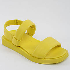 Босоніжки жіночі шкіряні 338606 р.39 (24,5) Fashion Жовтий, 8346029 — 224
