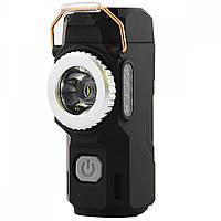 Акумуляторний LED-ліхтарик D49 з запальничкою black