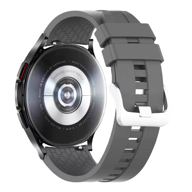 Ремінець силіконовий для годинника 22 мм Type D темно-сірий, фото 1