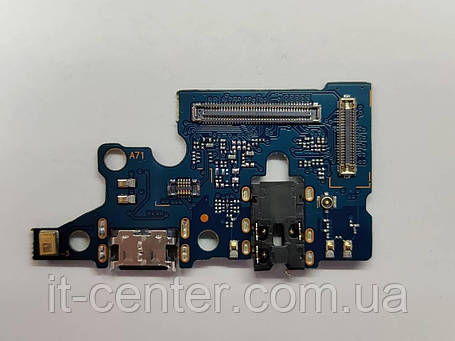 Шлейф (Flat cable) Samsung A715 Galaxy A71 з роз'ємом зарядки, навушників, з мікрофоном, фото 2