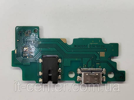 Шлейф (Flat cable) Samsung A205 Galaxy A20 (2019) з роз'ємом зарядки, з мікрофоном, фото 1