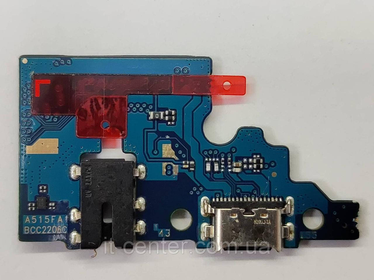 Шлейф (Flat cable) Samsung A515F Galaxy A51 з роз'ємом зарядки, навушників, з мікрофоном