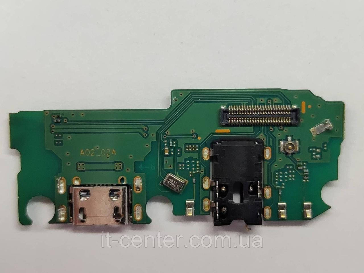 Шлейф (Flat cable) Samsung A022F Galaxy A02 з роз'ємом зарядки, з мікрофоном
