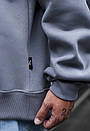 Однотонний сірий світшот Staff gray oversize fleece, фото 4