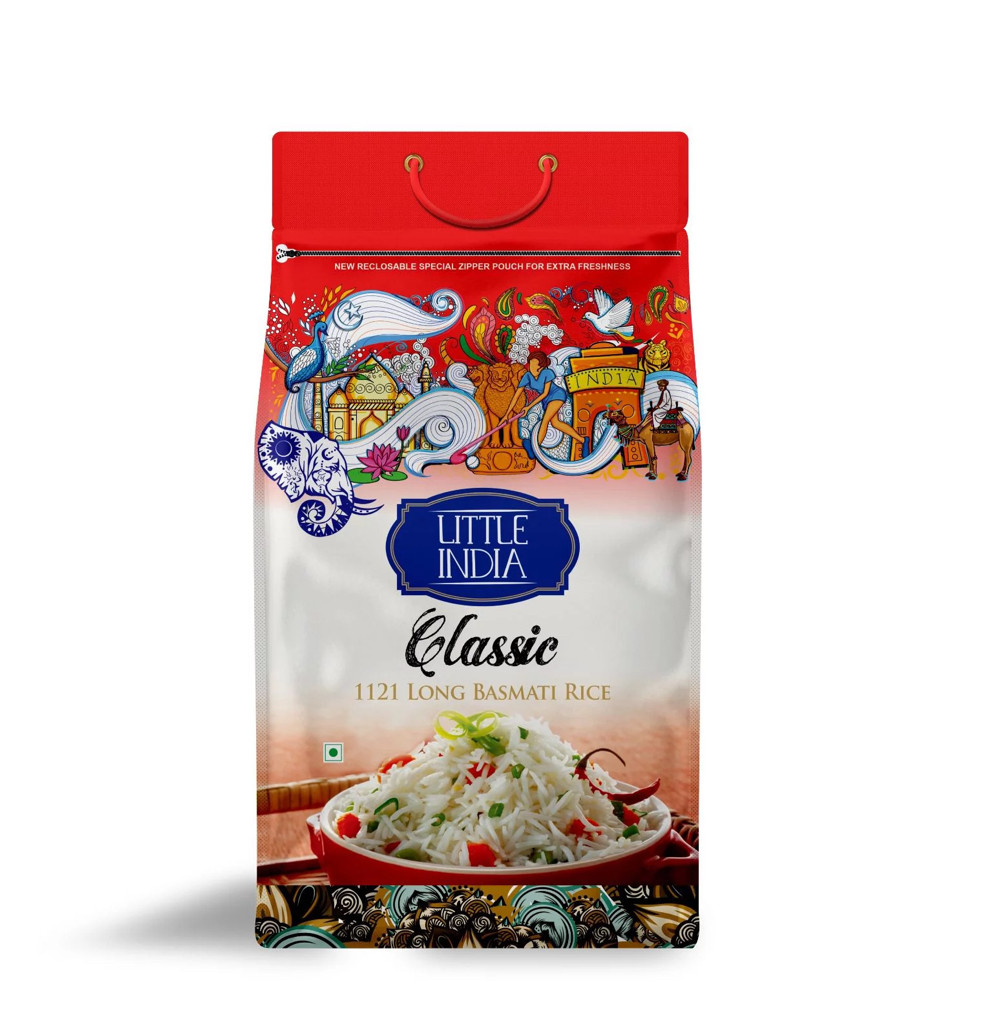 Рис басматі довгий золотий Little India, 1 кг, Індія
