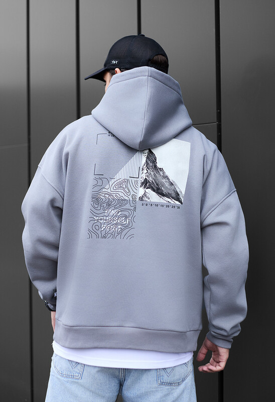 Зимове худі у сірому кольорі Staff find yourself oversize fleece