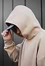 Однотонне бежеве худі Staff beige oversize fleece, фото 4