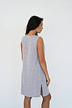 Нічна сорочка на бретелях для вагітних та годуючих для пологів та після з секретом годування сіра 42 XS, фото 3