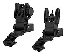 Набір: кутові цілик і мушка DLG Tactical (DLG-184) OFFSET Low Profile на планку Picatinny