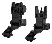 Набір: кутові цілик і мушка DLG Tactical (DLG-185) OFFSET High Profile на планку Picatinny