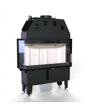 Сталева кутова топка для камінів, печей на дрова тривалого горіння DEFRO Home INTRA ME BL, фото 2