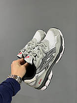 Чоловічі кросівки Asics Gel-NYC Steel Grey box Взуття Асікс Гель демісезон сірі кеди замша текстиль, фото 5