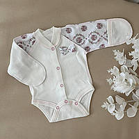 Боді з.р. "Бантік" Малюнок Молочний/червоний Інтерлок арт.27081168  Зріст 40-30(р)