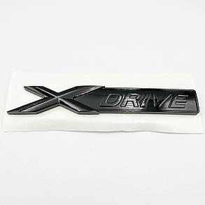 Емблема (наклейка, шильдик) XDrive BMW (БМВ) Чорний Стікер (11,0 x 1.7 см), фото 1