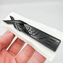 Емблема (наклейка, шильдик) XDrive BMW (БМВ) Чорний Стікер (11,0 x 1.7 см), фото 5