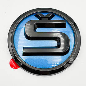 Емблема Skoda (Шкода) 80 мм значок Š Літера Octavia, Fabia, Rapid, Superb