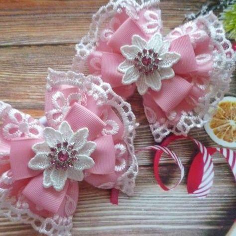 Бантики зі стрічок та мережива