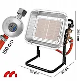Обігрівач газовий зі шлангом і редуктором в комплекті MALTEC 4,5кВт Газовий інфрачервоний обігрівач, фото 2