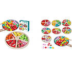Логічна гра деревяна, сегментована ігрова панель із фруктами, картки із завданнями C 65679, фото 2