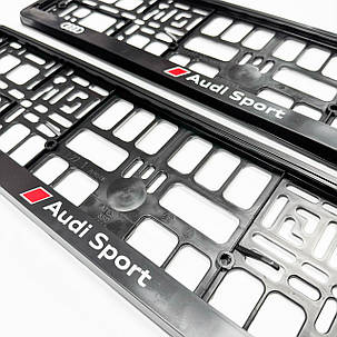 Рамки номерного знаку AUDI (Ауді) Audi Sport - комплект 2 штуки, фото 1