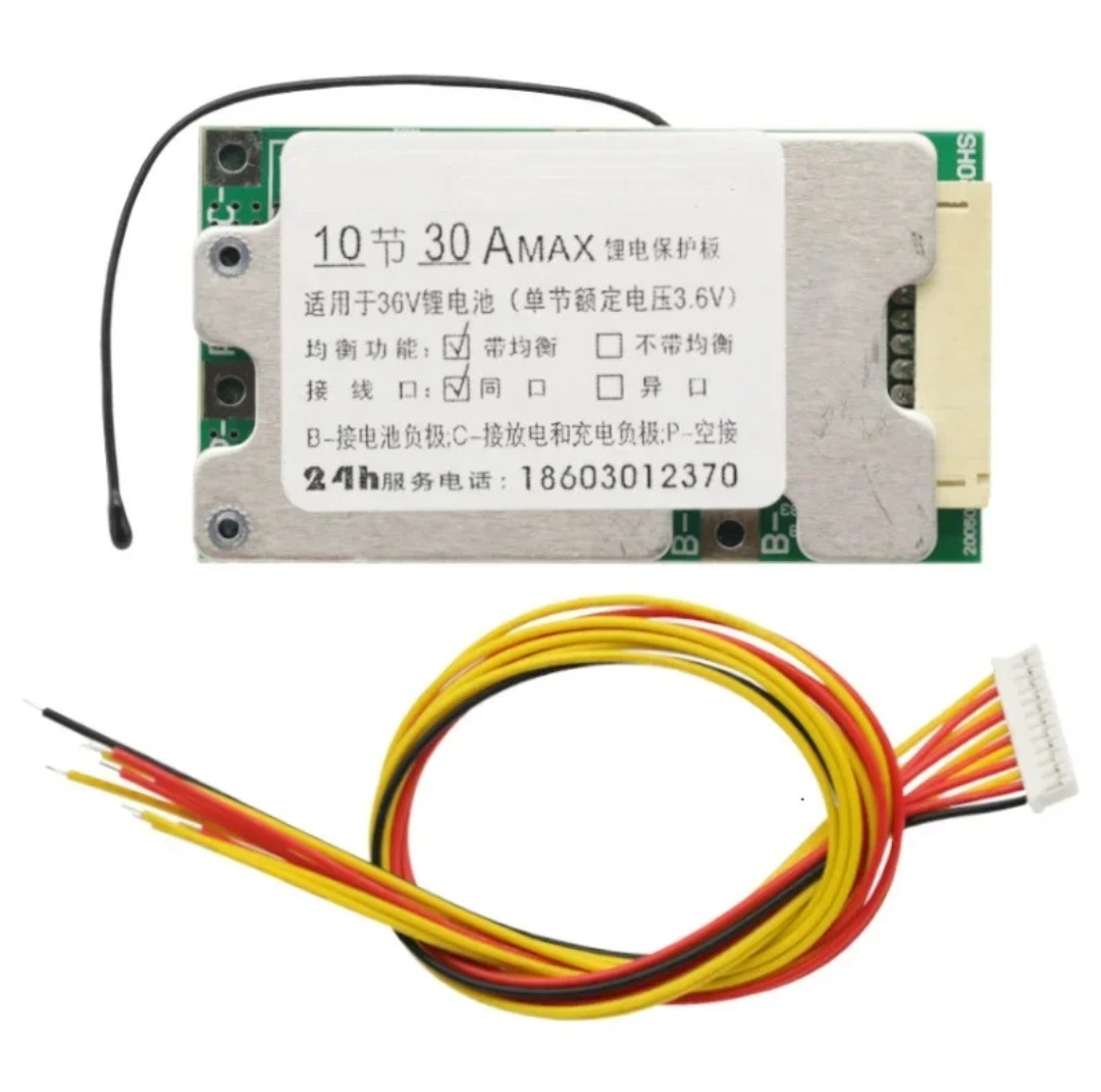 Контролер BMS 10S 36V 30A li-ion Li-Po з балансуванням симетрія