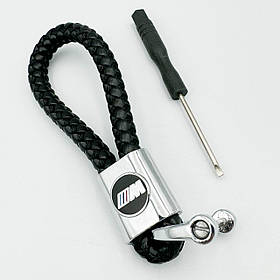 Брелок для ключей кожаный косичка для BMW M-performance (БМВ)