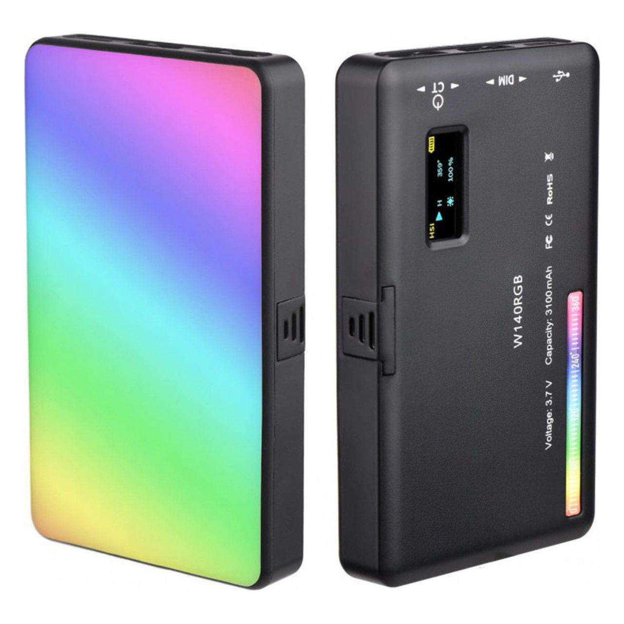 W140 RGB LED світло лампа для відеозйомки CRI95 2500K-9000K, фото 1