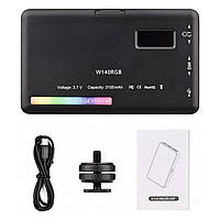 W140 RGB LED світло лампа для відеозйомки CRI95 2500K-9000K, фото 4