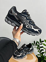 Чоловічі кросівки Asics Gel NYC Graphite Grey Black Асікс Гель Нук сірі демісезон чорні замша повсякденні демісезонні повсякденні, фото 5