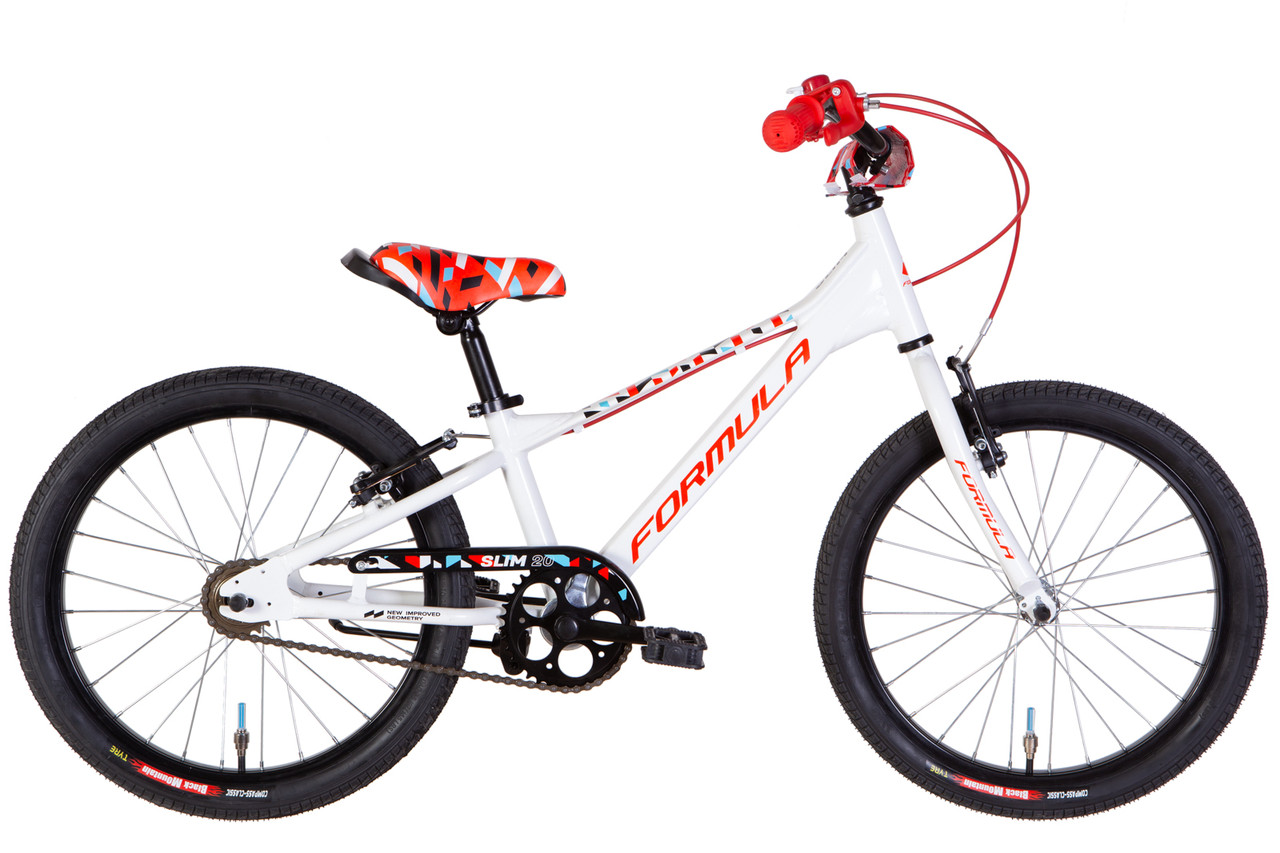 Дитячий велосипед 20" Formula AL SLIM Vbr на зріст 110-125 см біло-червоний