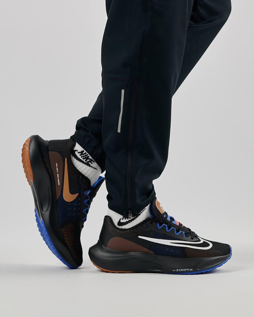Чоловічі текстильні кросівки Nike Zoom Fly 5 Black Orange, текстильні кеди Найк чорні. Чоловіче взуття