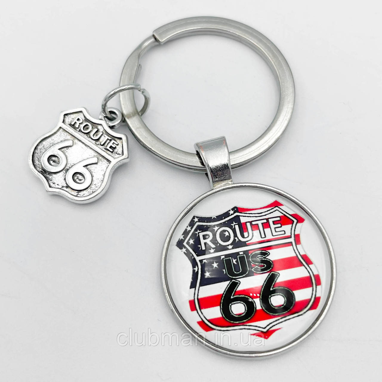 Брелок для ключів ROUTE 66 US Flag - Метал