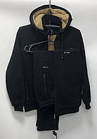 Чоловічий спортивний костюм, теплий, FORE, на хутрі, чорного кольору.Туреччина.