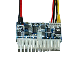 Перетворювач, модуль живлення Inline DC-ATX-160W 24PIN, ITX Z1, фото 5