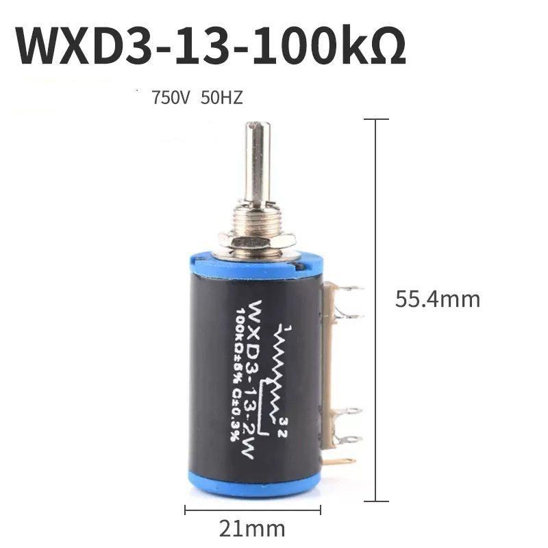 WXD3-13-2W-100K, 750В, 50Гц, Резистор прецизійний багатооборотний, потенціометр