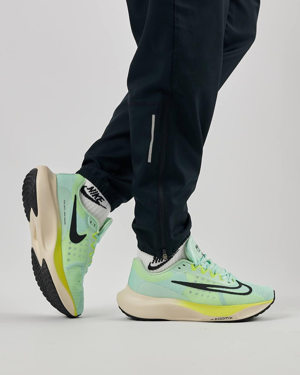 Чоловічі текстильні кросівки Nike Zoom Fly 5 Mint Yellow Black, текстильні кеди Найк ментол, Чоловіче взуття