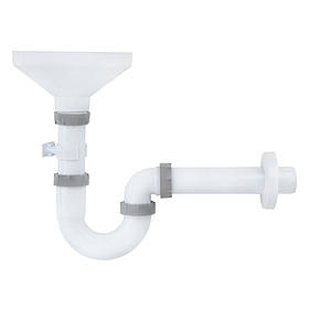 Сифон для раковини ITAL SK1010 прямоточний, з різьбовим випуском 1 1/2"х40, з розривом потока, трубкою 40х200 та розеткою 40