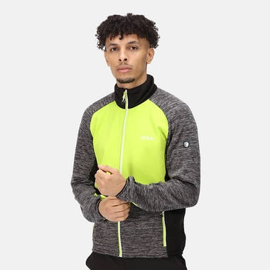 Кофта чоловіча флісова Regatta Coladane IV Fleece XL Dark Grey/Bright Kiwi, фото 4
