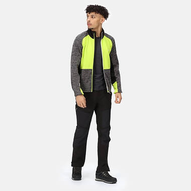 Кофта чоловіча флісова Regatta Coladane IV Fleece XL Dark Grey/Bright Kiwi, фото 6