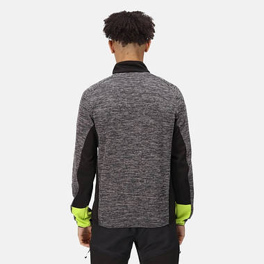 Кофта чоловіча флісова Regatta Coladane IV Fleece XL Dark Grey/Bright Kiwi, фото 5