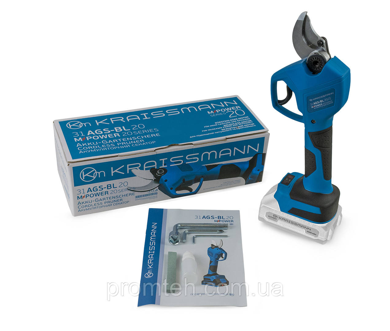 Секатор (без АКБ та ЗП) KRAISSMANN 31 AGS-BL 20 (30 мм, безщітковий), фото 1
