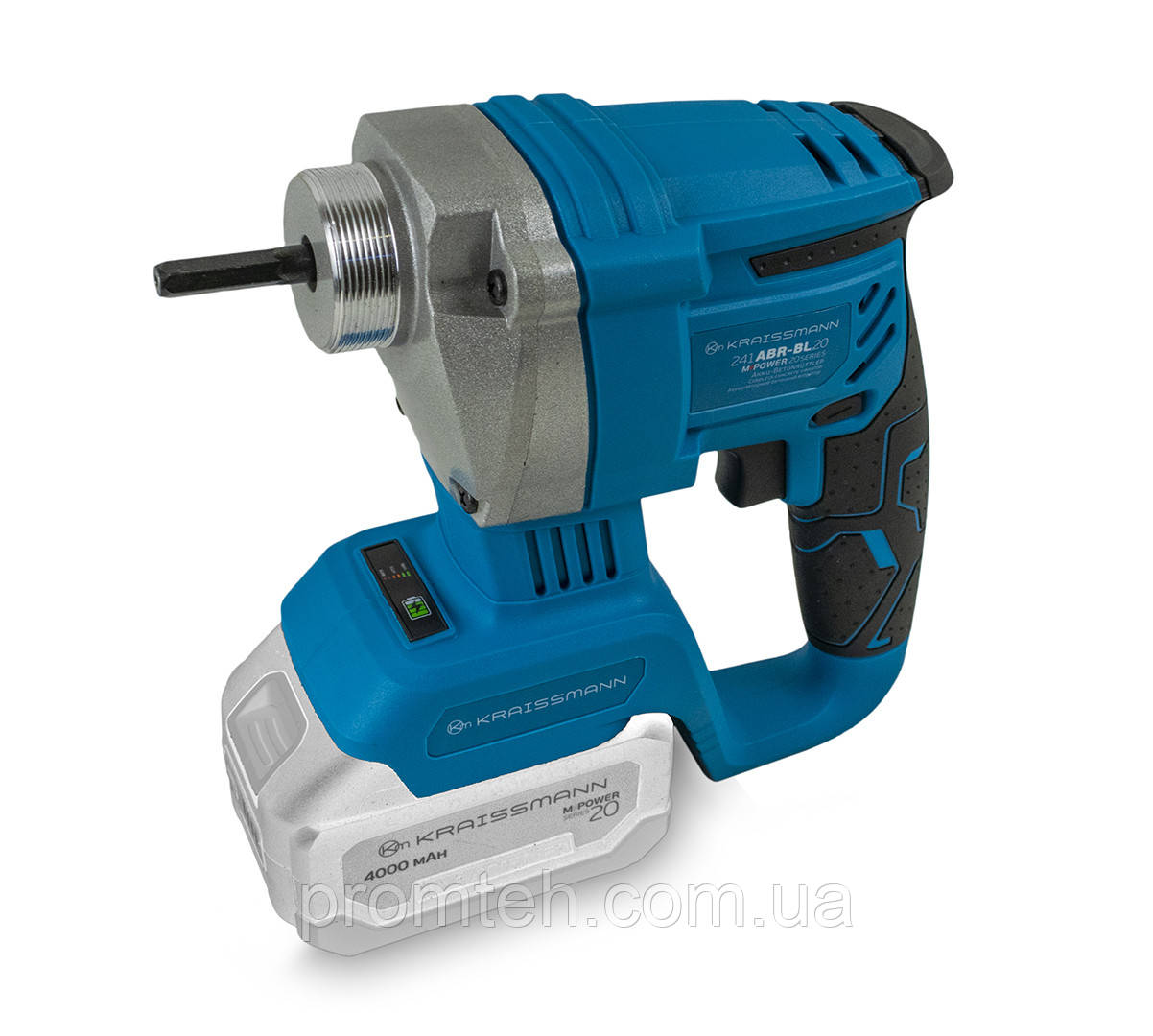 Бетонний вібратор (без АКБ та ЗП) KRAISSMANN 241 ABR-BL 20MP, фото 1