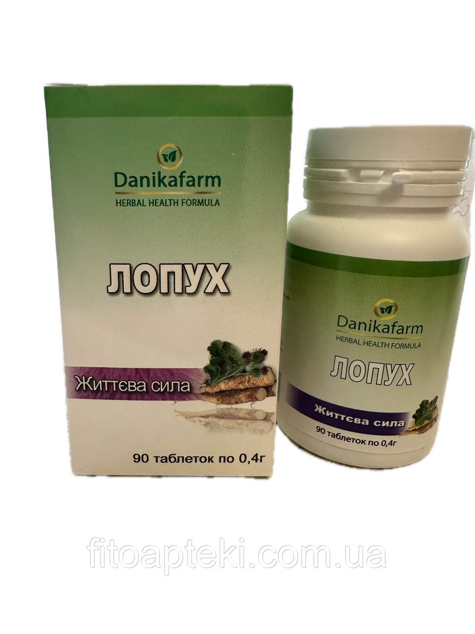 Лопух — Життєва сила, (Arctium lappa) (90 таблеток по 0,4 г)