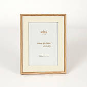 Рамка для фото МВМ MY HOME "Кадри" 17.3х22.4 см Білий/дерево (PH-2 M WHITE/WOOD)
