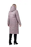 Пуховик довгий женский зимовий без хутра, фото 3