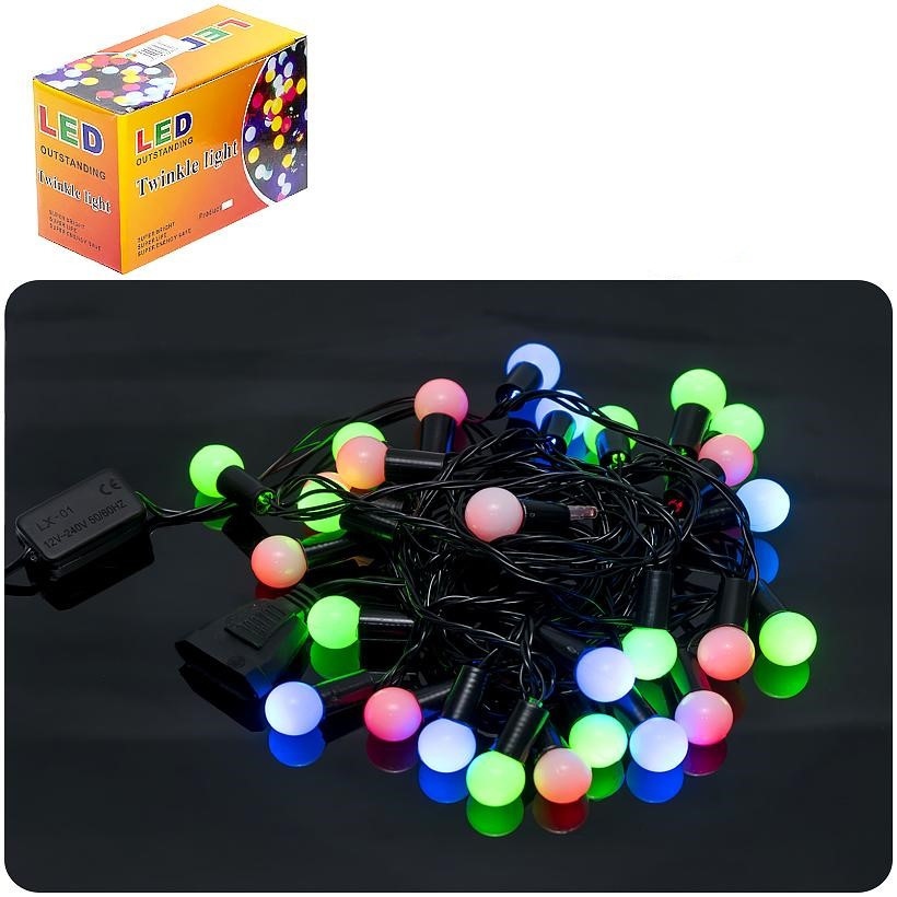 Гірлянда електрична Кульки 28шт. 5м. мультиколір D-25