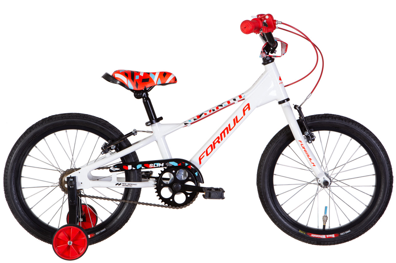 Дитячий велосипед 18" Formula AL SLIM Vbr на зріст 105-115 см біло-червоний