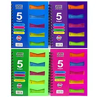 Блокнот А5 на пружині , 120 арк., 5 розділювачів, 8811-А5